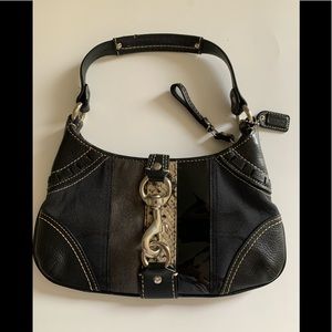 Coach black leather purse